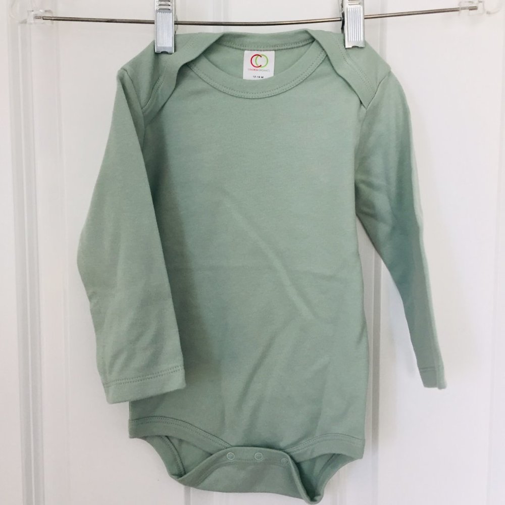 Colored Organics Long Sleeve Bodysuit Baby Thyme Green 12-18 M